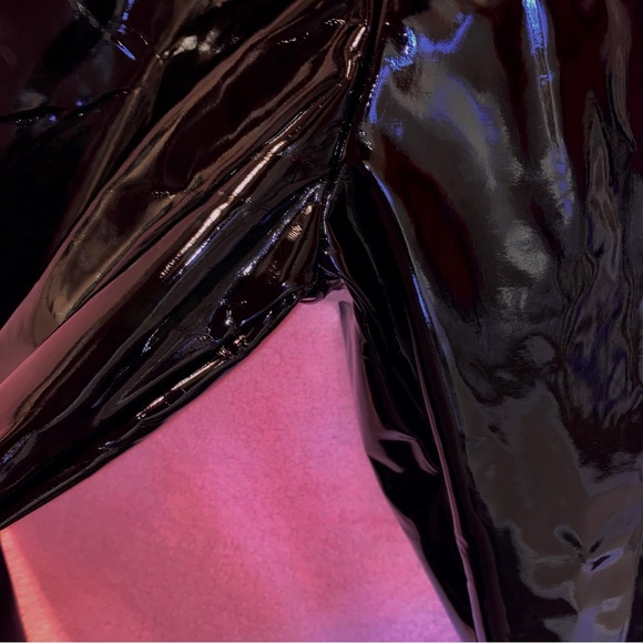 Commando Black Leather Patent Stretch Legging Shiny Highwaist Snatched Small - Picture 9 of 11